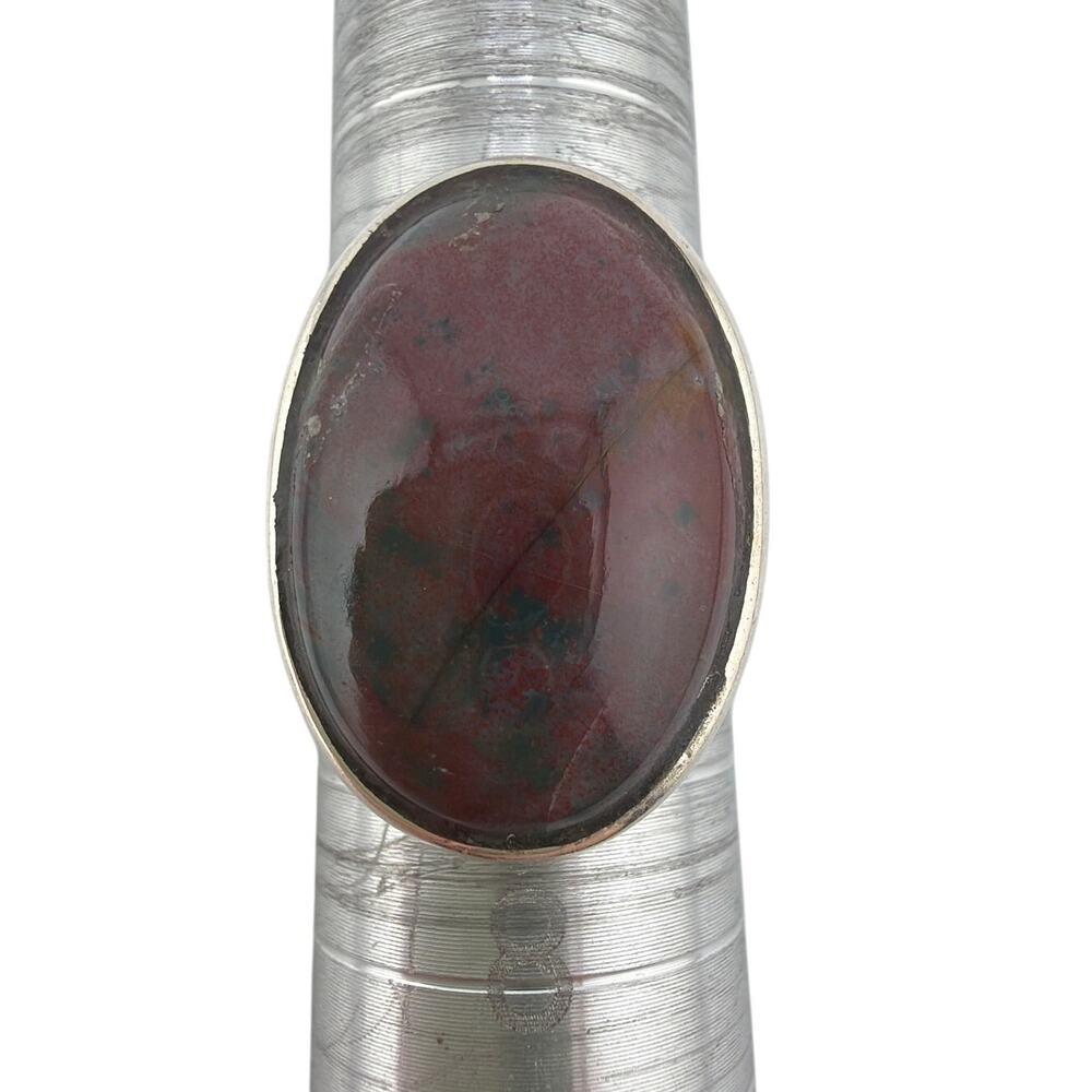 Red Labradorite 925 Sterling Silver Handmade Ring Size 7